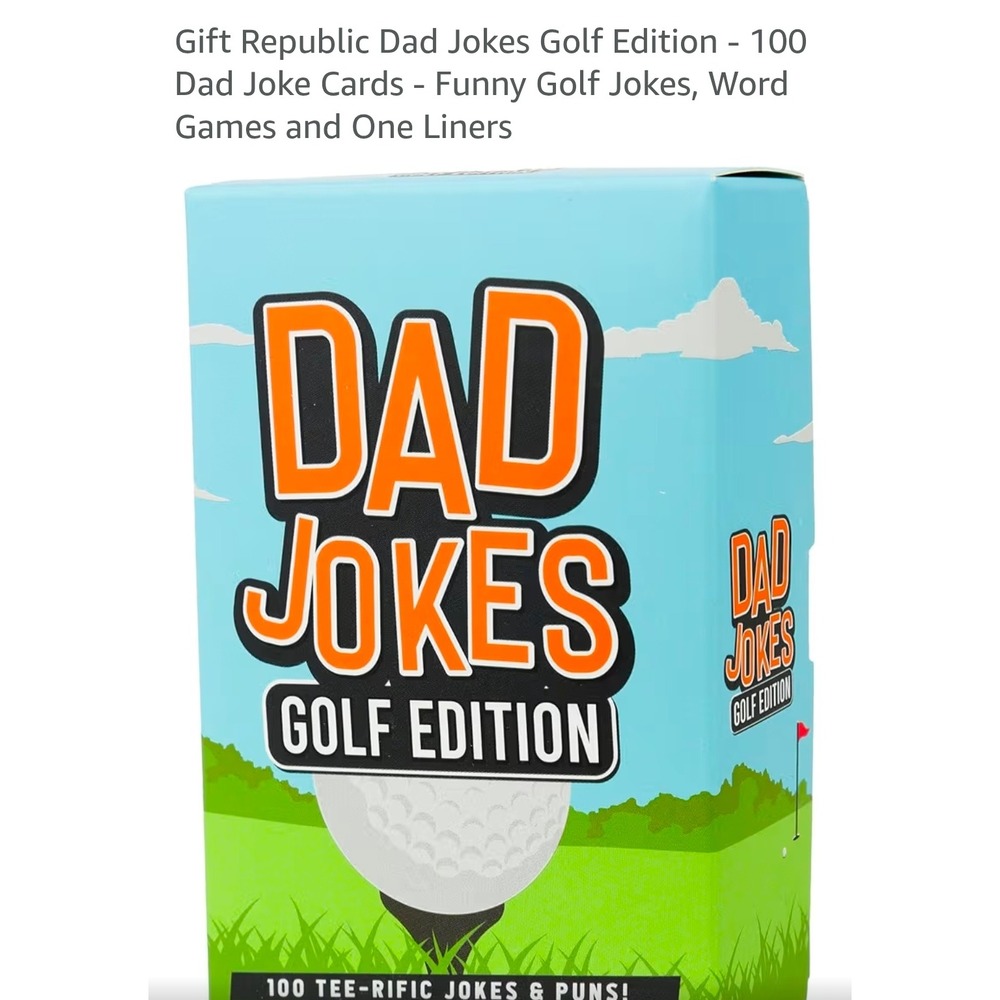 Gift Republic Dad Jokes Golf Edition 100 Tee-Rific Joke Cards Puns Novelty‎ Gift